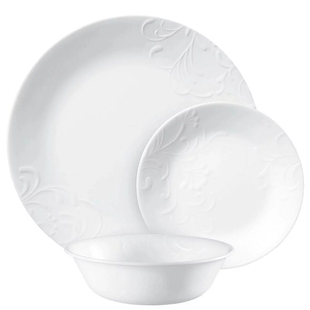 12 Piece White Dinnerware Set S261