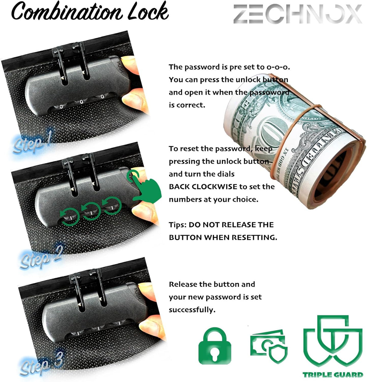 Fireproof Document Bag with Lock U27621
