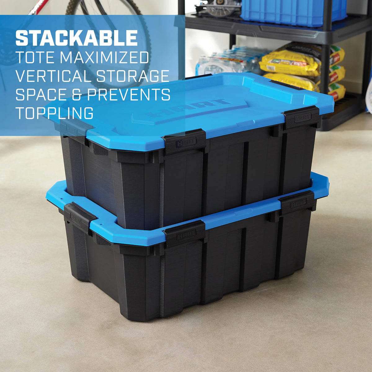 18 Gallon Water Resistant Plastic Storage Bins D5611