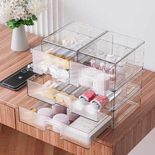 3 Pack Clear Acrylic Drawer Cosmetic Organizer N94085