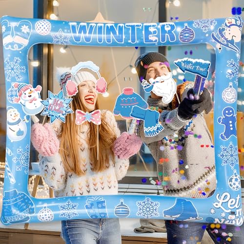 Christmas Photo Booth Props Inflatable Frame 32Pcs D732