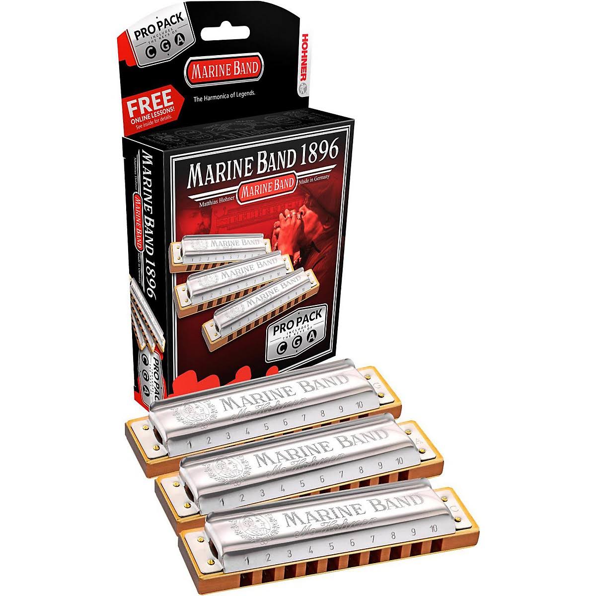 3-Pack Harmonica Keys C, G and A N97599