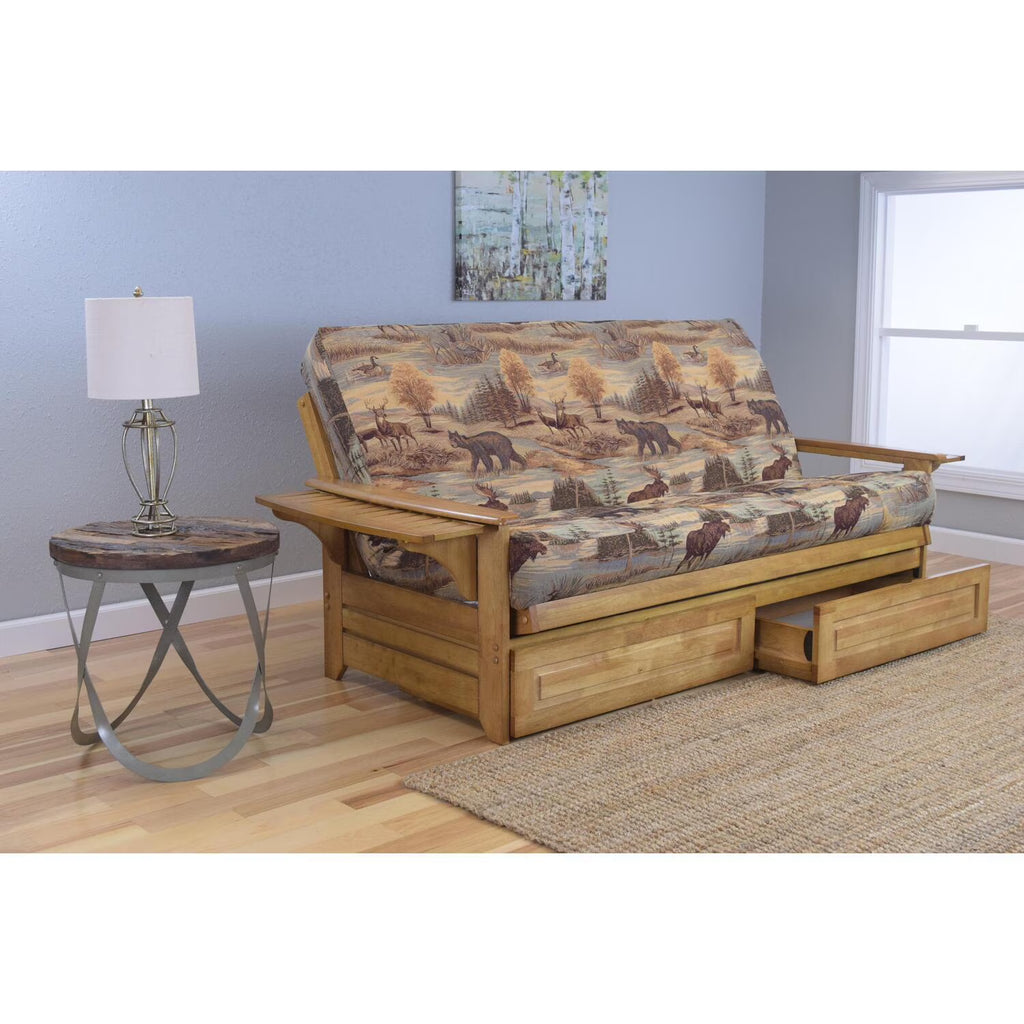 Rustic Walnut Finish Futon V16270