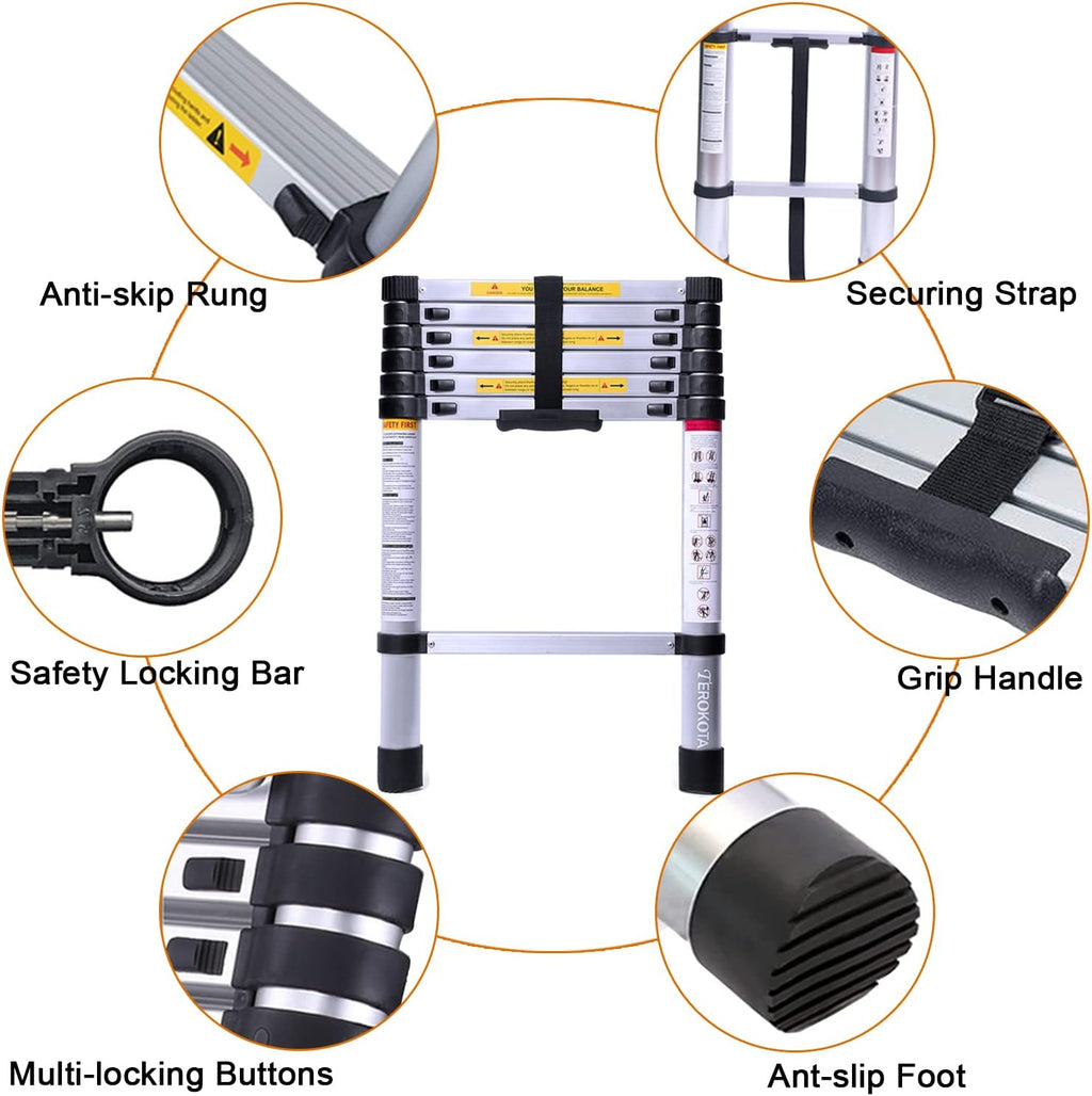 6.6FT Aluminum Telescoping Ladder M43094
