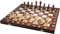 Handmade European Wooden Chess Set with 16 Inch Board and Hand Carved Chess Pieces Pack of 2 J146