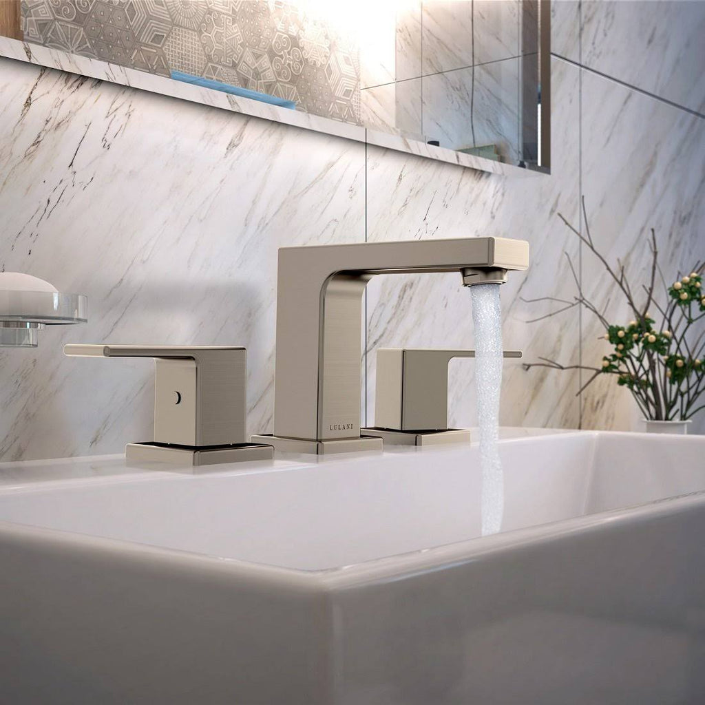Brushed Nickel 2-Handle Bathroom Faucet W209452