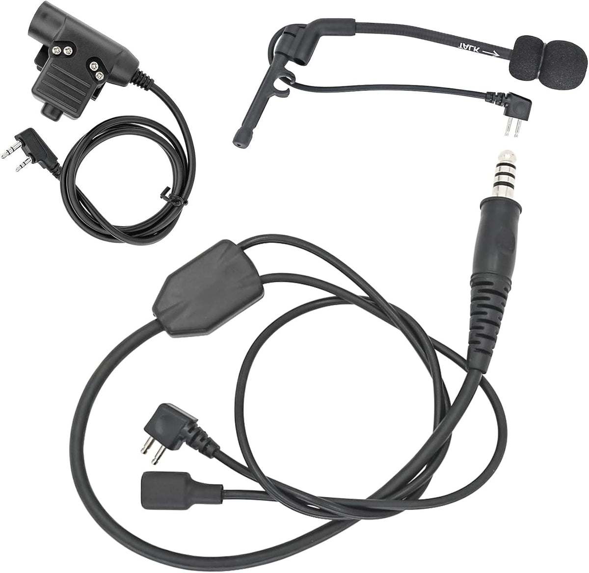 2 Pack PTT Boom Microphone for Headsets A6102