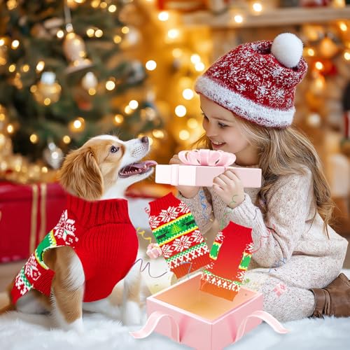 Grey Dog Christmas Sweater with Leash Hole J110700