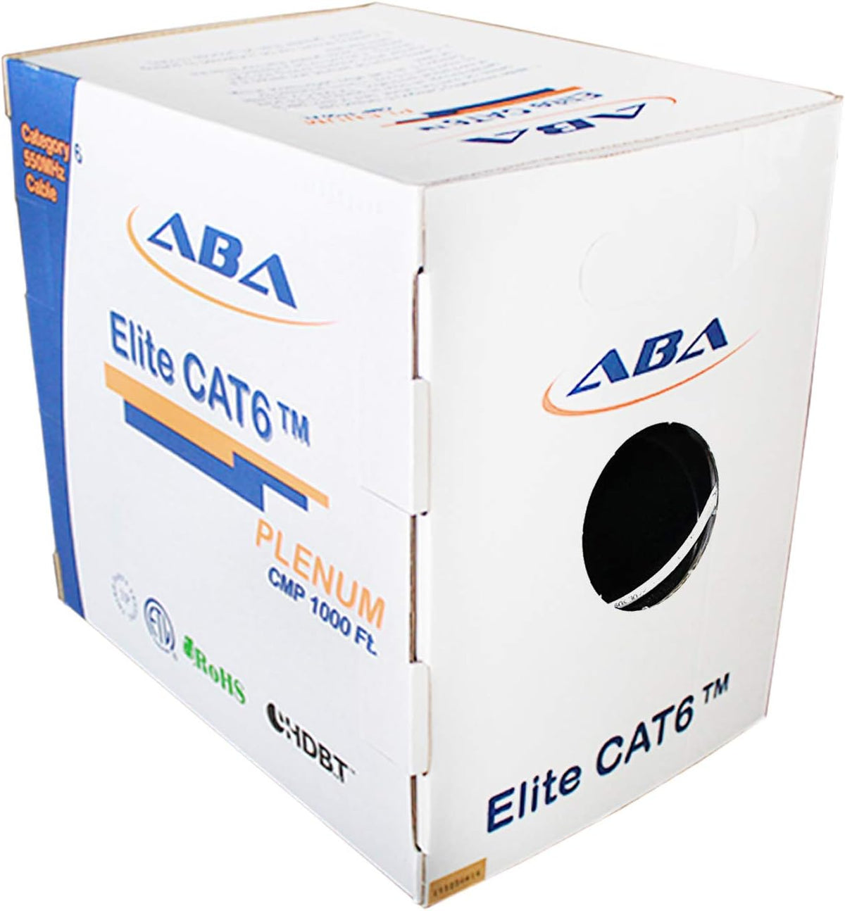 Blue Bulk Ethernet Cable 1000ft UTP 23AWG Solid Pure Bare Copper L7109