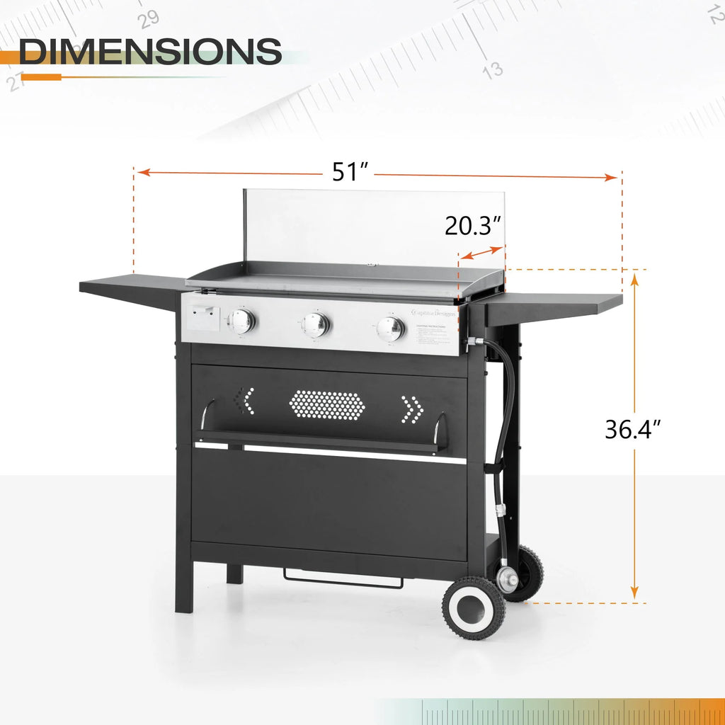 2-Burner Gas Grill and Griddle Combo with Wheels G771703