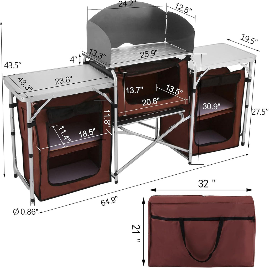 Portable Aluminum Folding Cook Table U1445