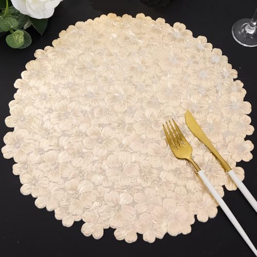 Gold Vinyl Placemats Set of 6 Y381150