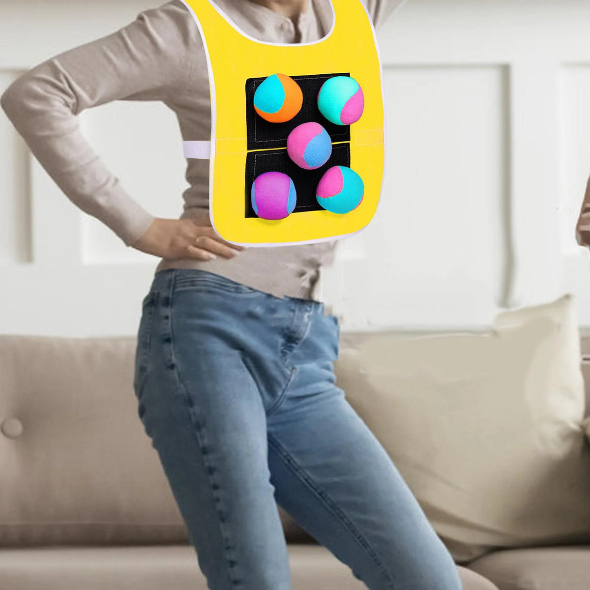 Sticky Dodgeball Vest with 5 Sticky Ball K629