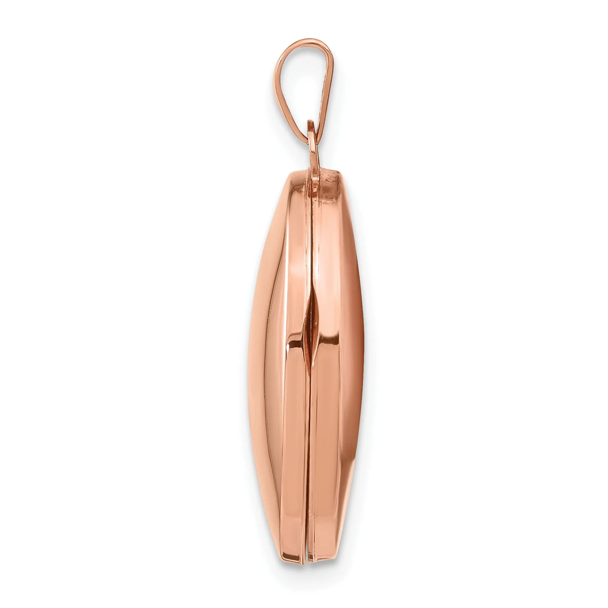 14k Rose Gold Polished 21mm Oval Locket W576125