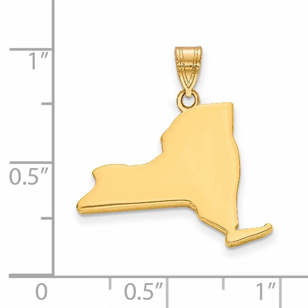 14K Yellow Gold Pendant Charm With 10K Rope Chain Necklace T968424