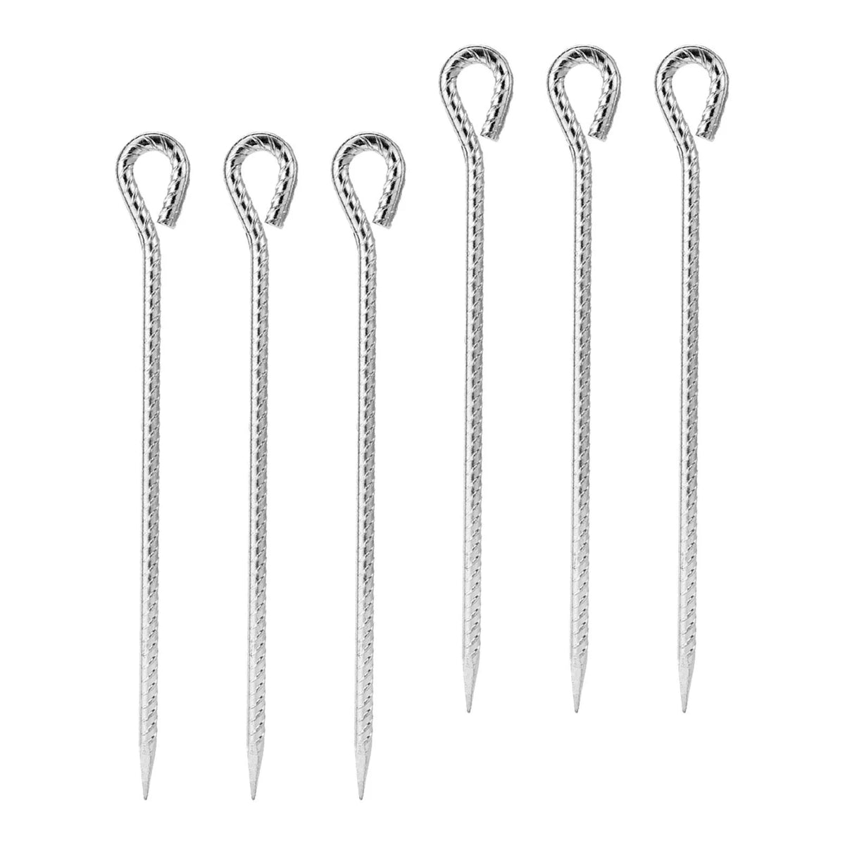 6 Pieces Tent Stakes Pegs with Hook 35CM N688