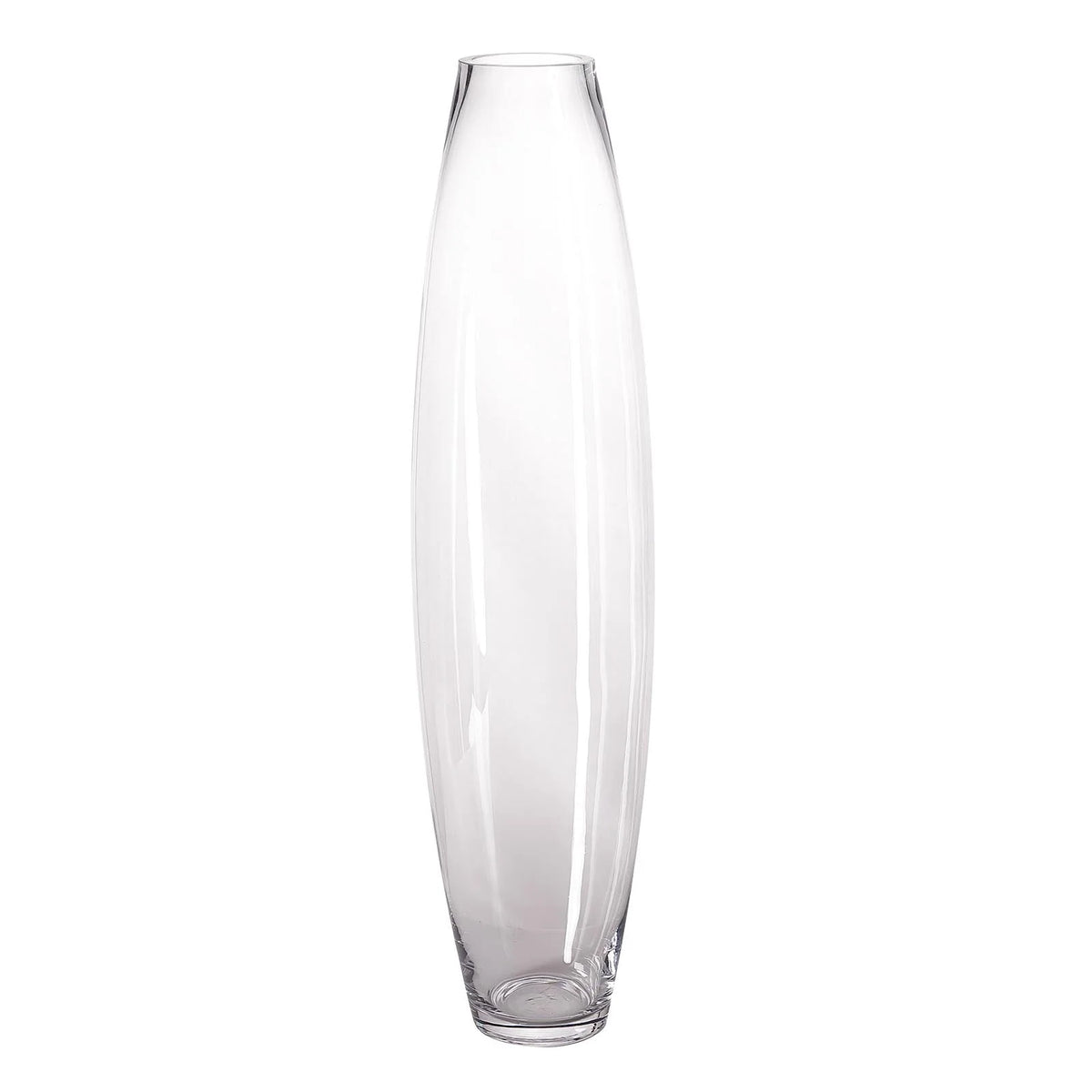 31" Tall Tapered Cylinder Glass Vase Clear O366