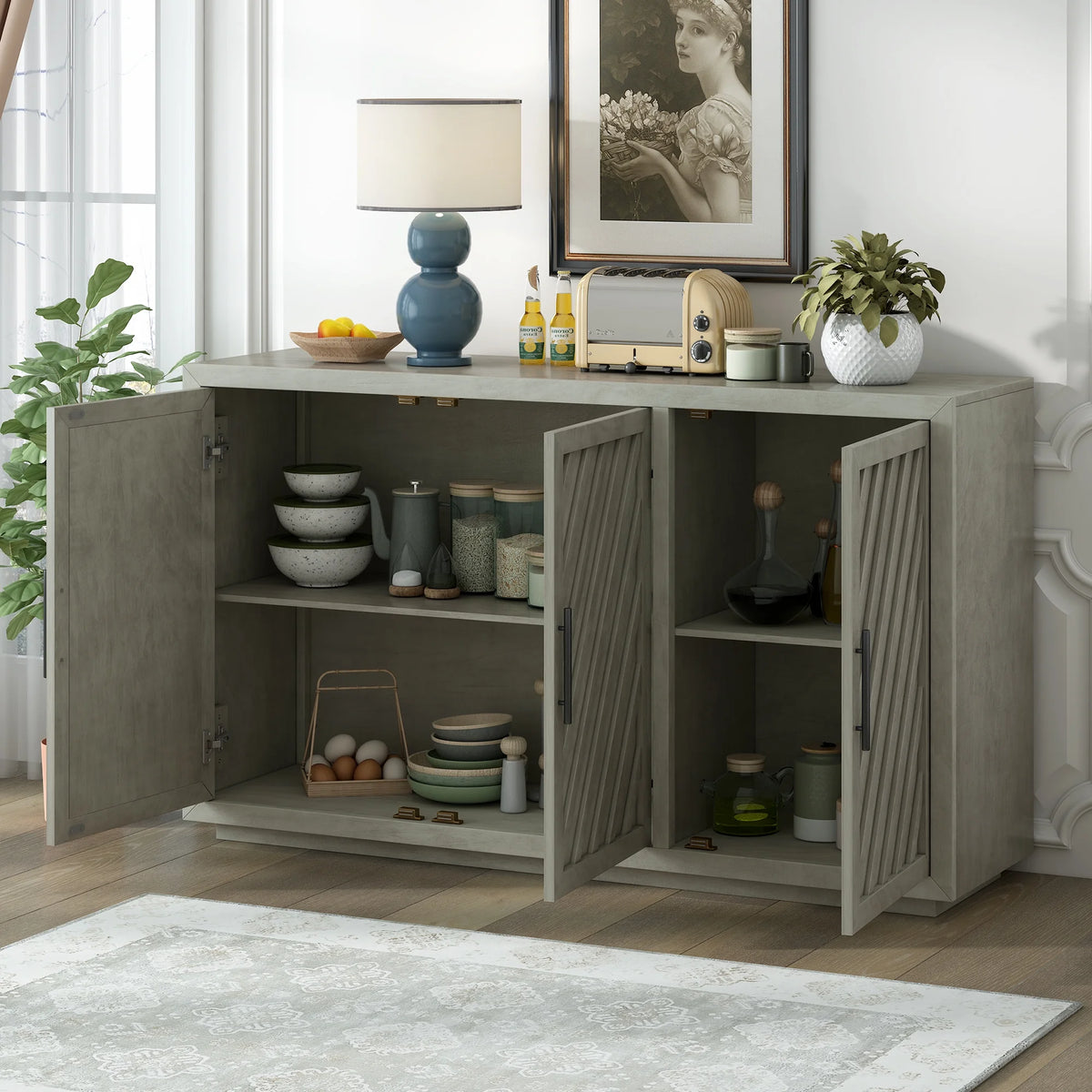 3 Doors Vintage Sideboard Cabinet X305