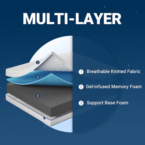 Queen Size 10 Inch Gel Memory Foam Mattress B277
