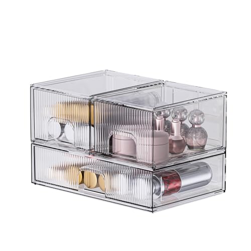 3 Pack Clear Acrylic Drawer Cosmetic Organizer N94085