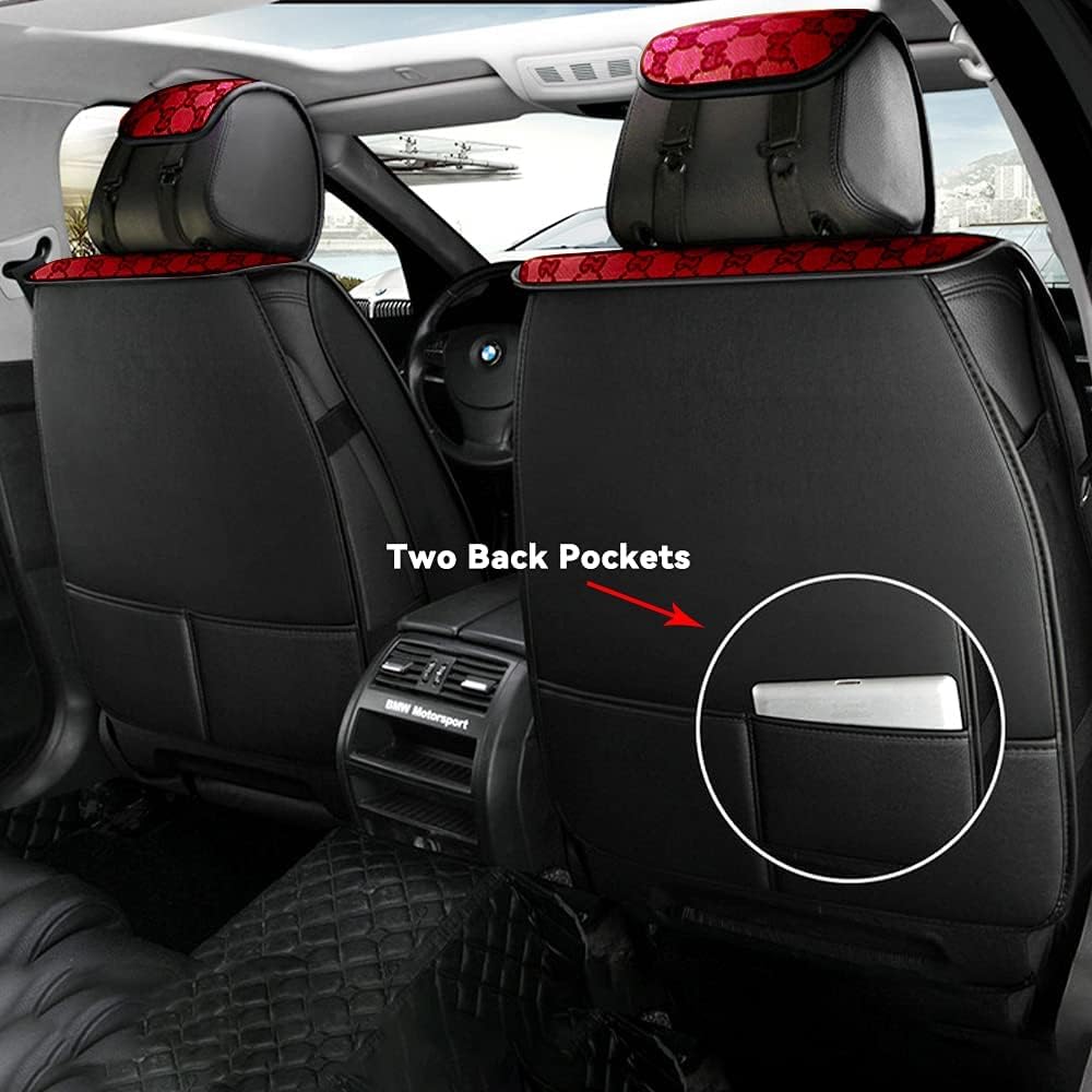 Faux Leather Car Seat Covers Full Set J79504