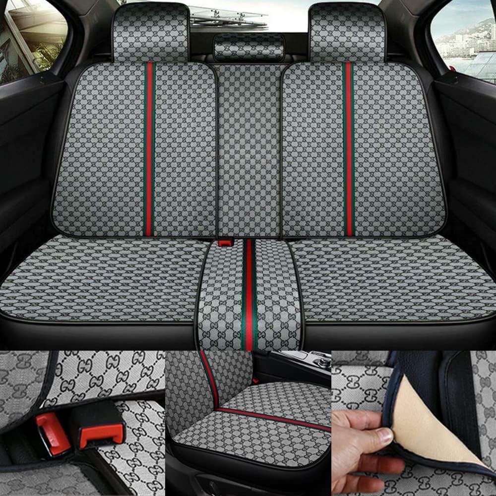 Faux Leather Car Seat Covers Full Set J79504
