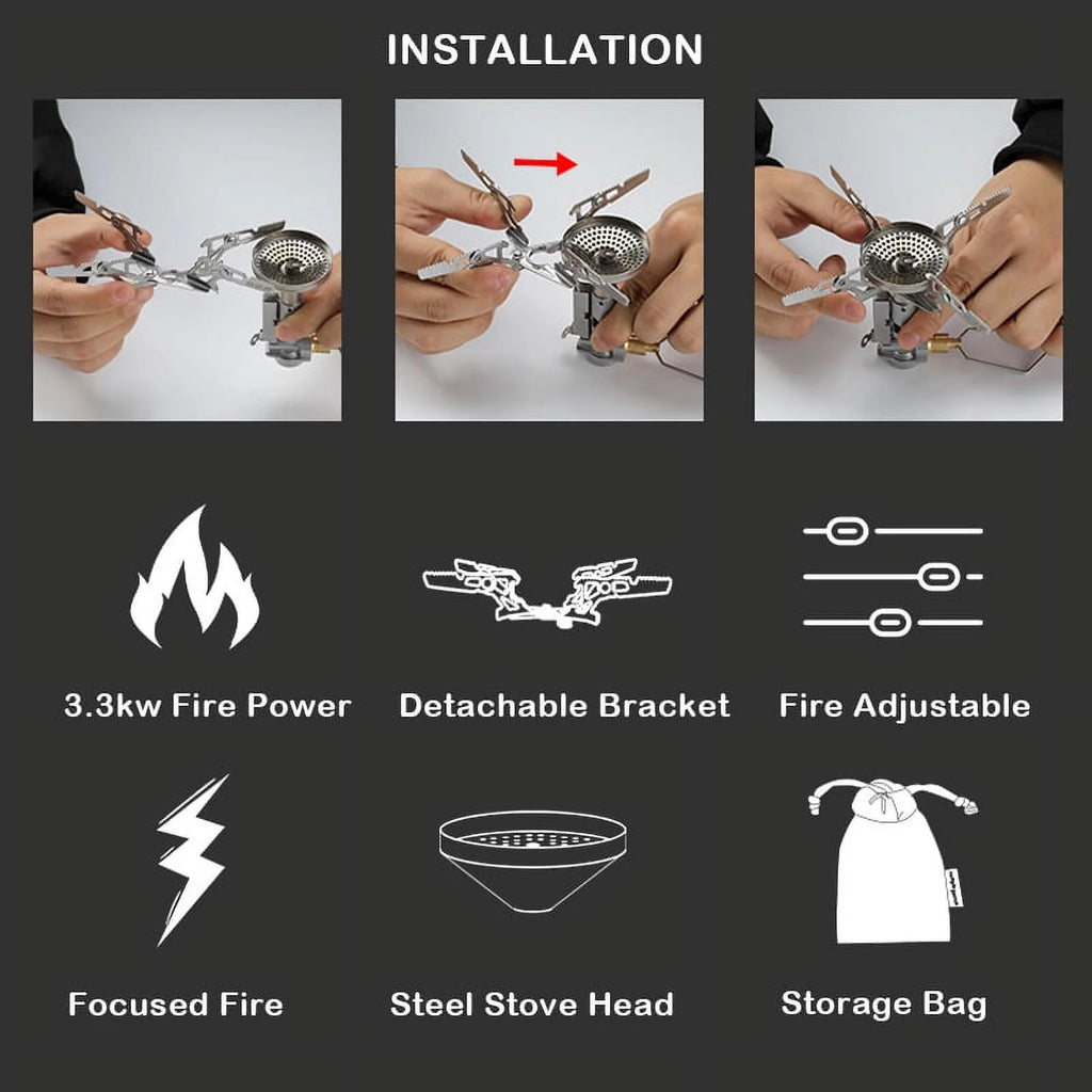 Camping Stove 3300W Backpacking Stove A857