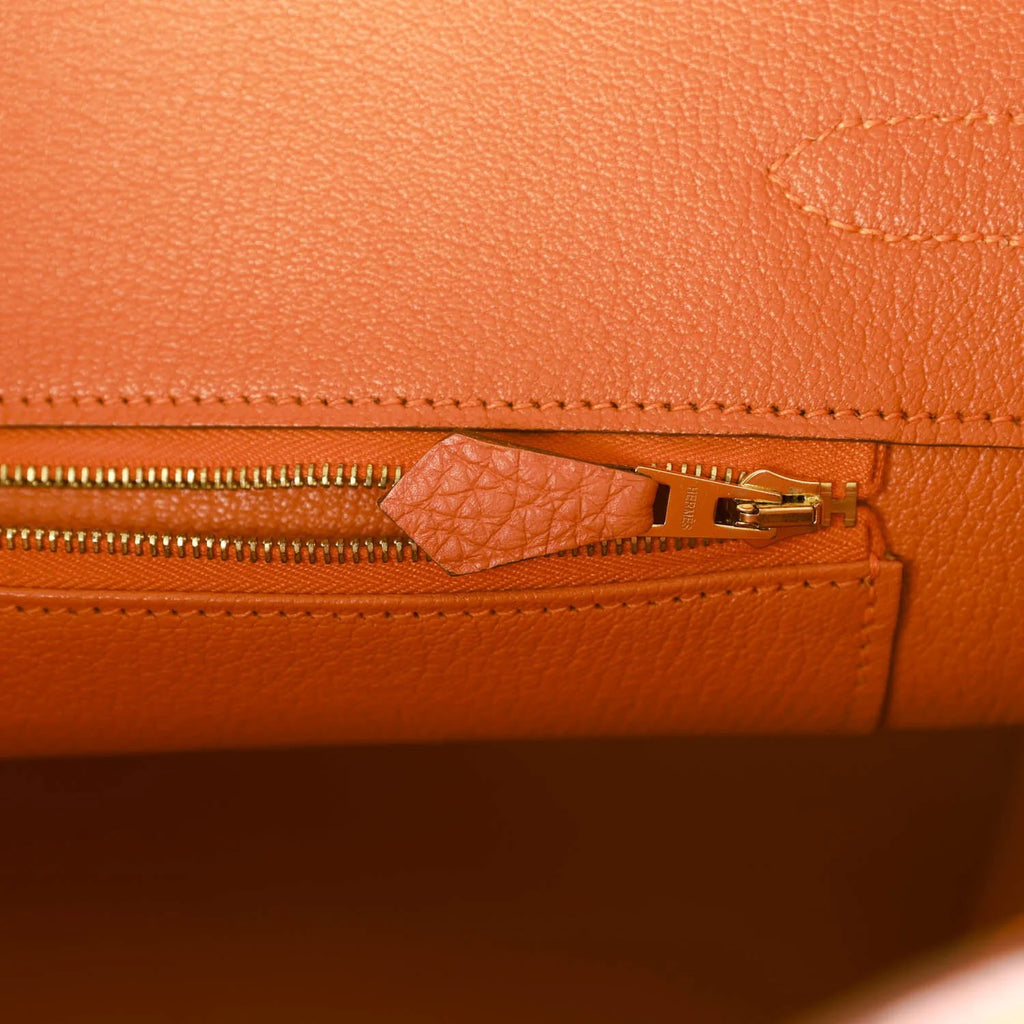 Orange Togo Leather Handbag Q151357