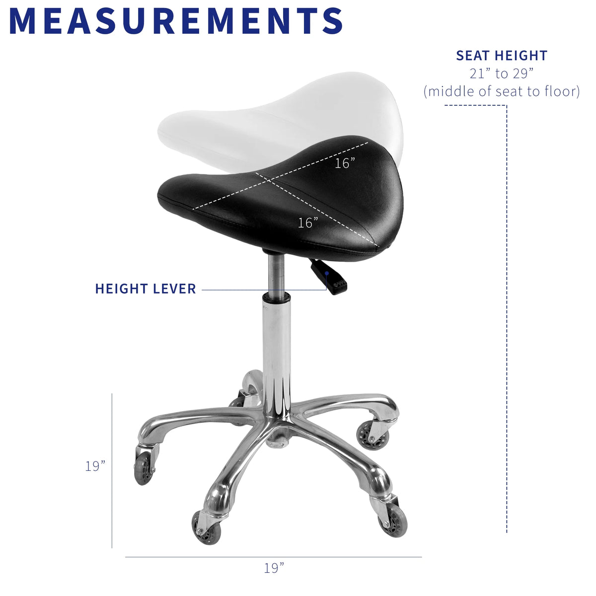 Ergonomic Height Adjustable Saddle Stool C31972