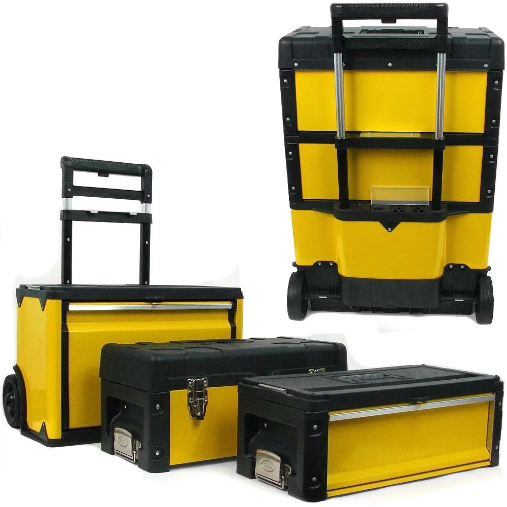 Portable 3-in-1 Tool Box with Wheels U4635