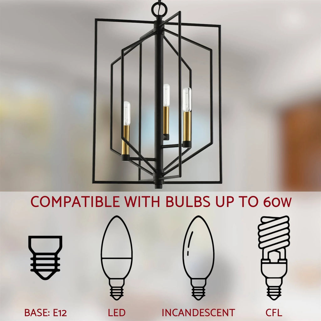 21x22 3-Light Modern Farmhouse Pendant Chandelier J855