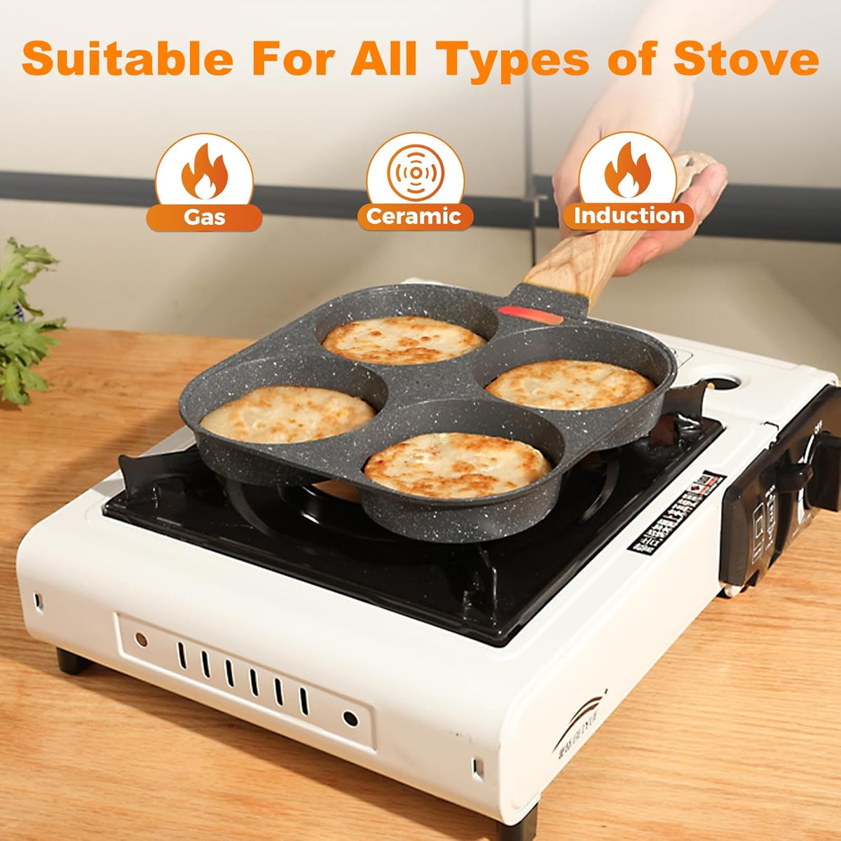 4 Cup Nonstick Aluminum Egg Pan E4119
