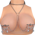 Leather Collar with Nipple Clamps X982