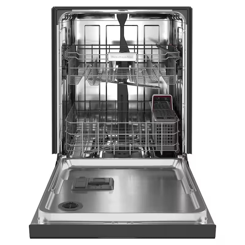 24 in. Black Front Control Dishwasher with Stainless Steel Tub L166