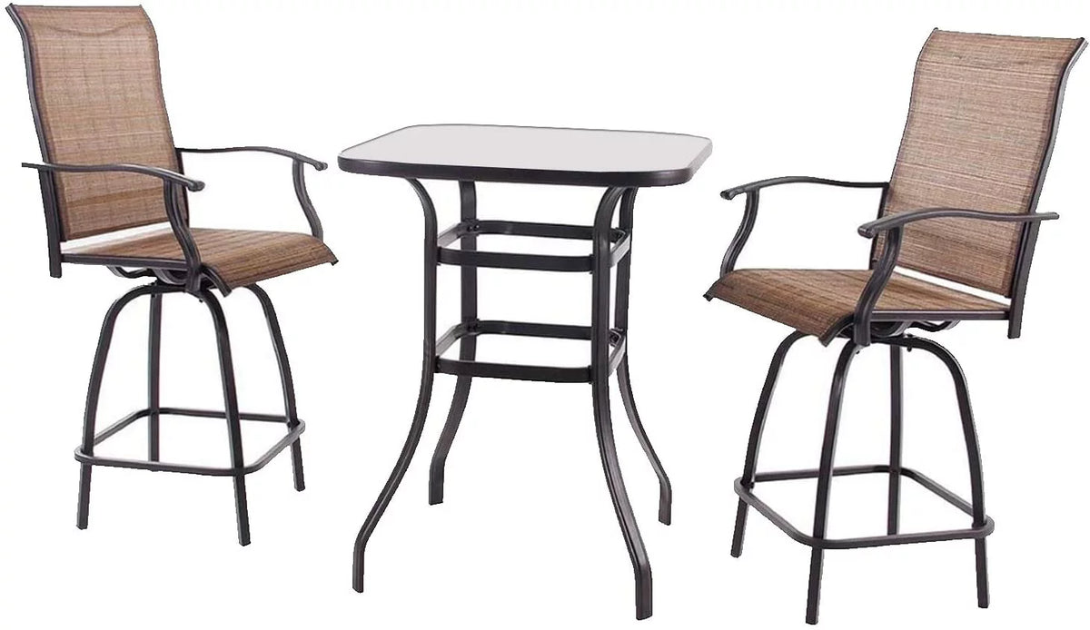 3 Piece Porch Furniture Set with Glass Table P395