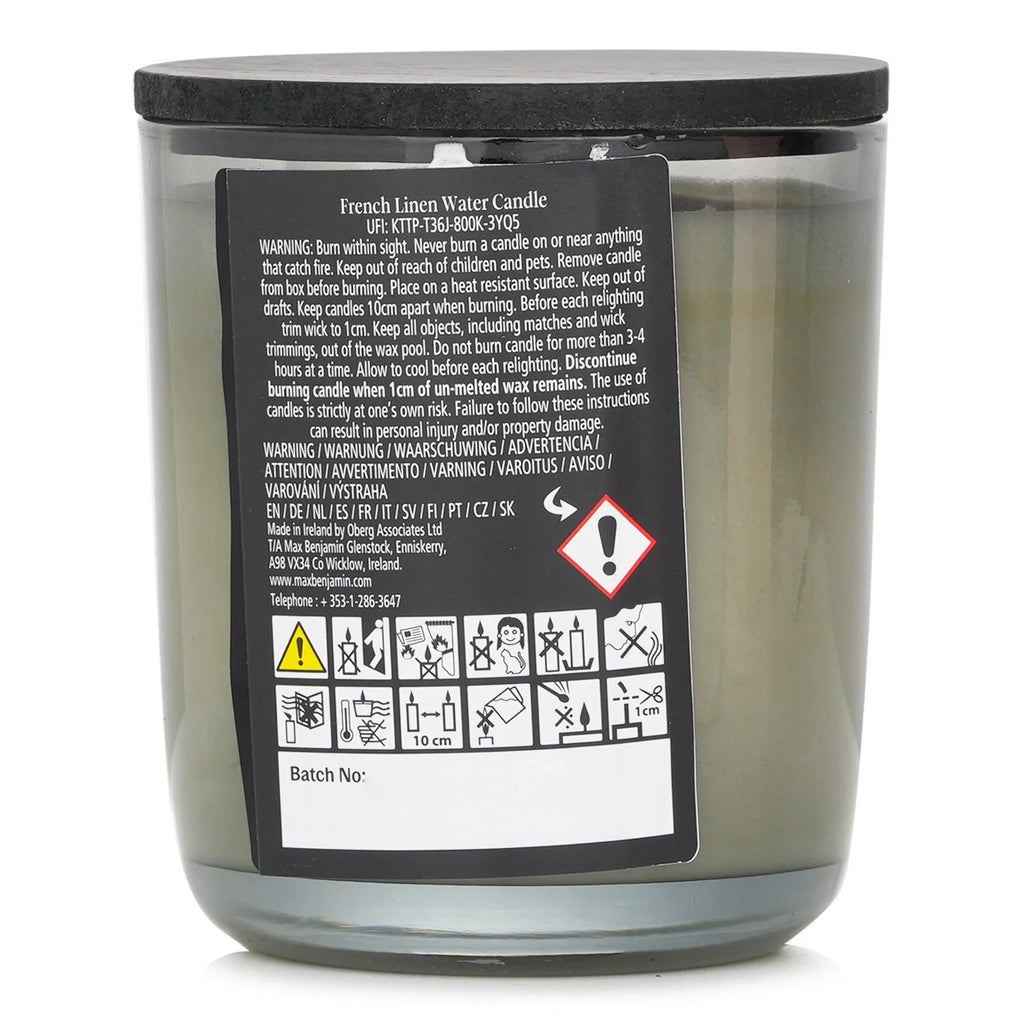 French Linen Water Natural Wax Candle 7.4oz S187