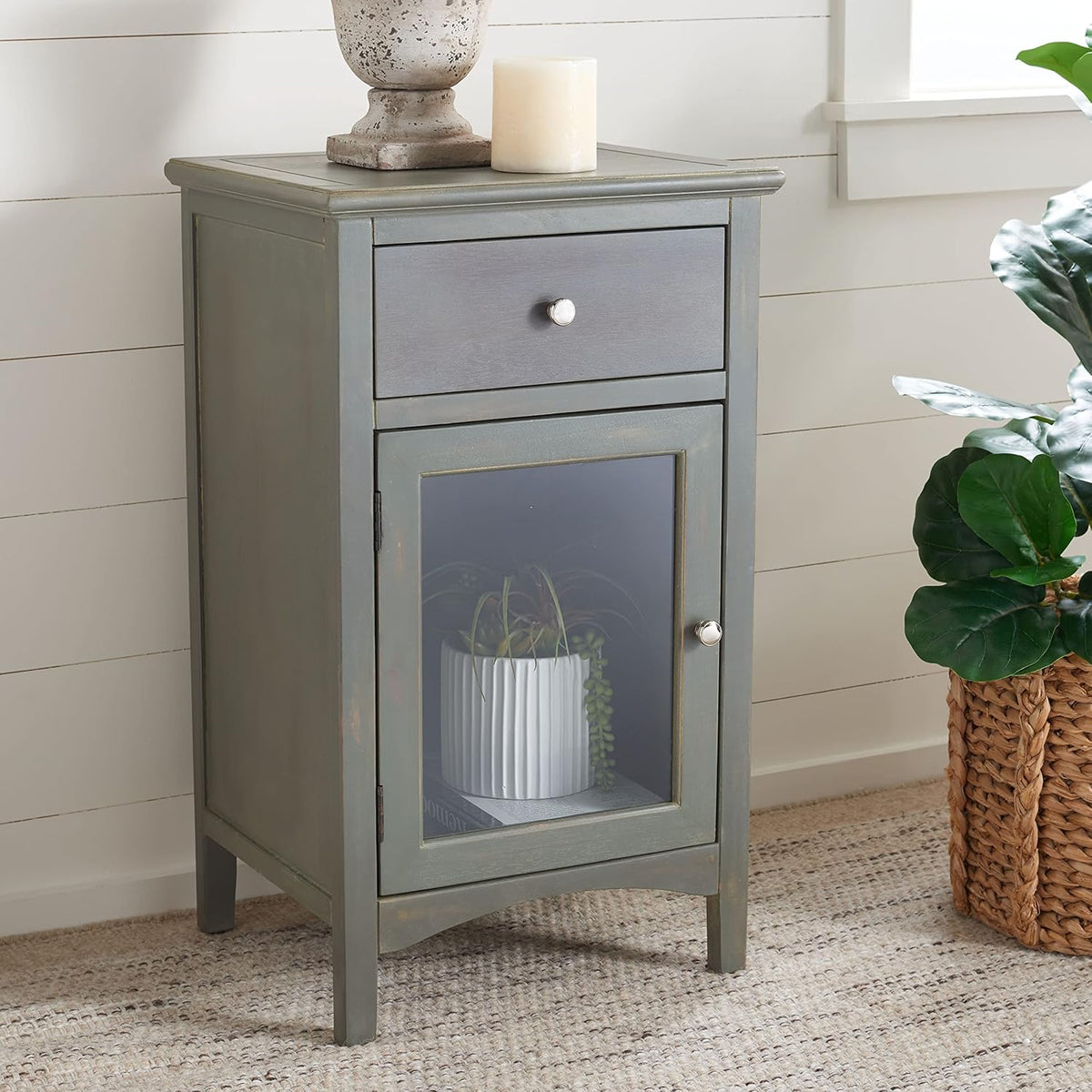 French Grey End Table H10267