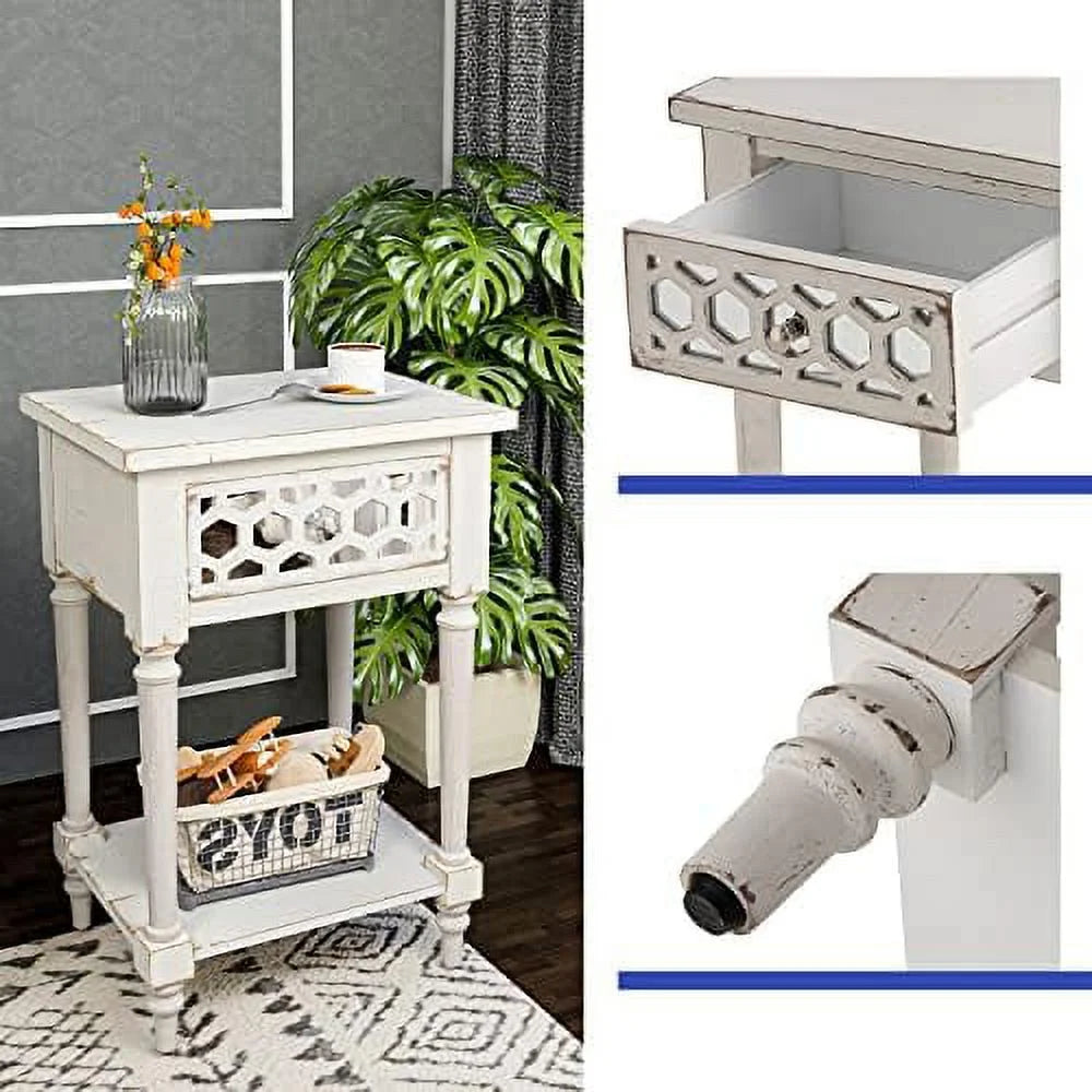 3 Drawer Wood Grain End Table B147