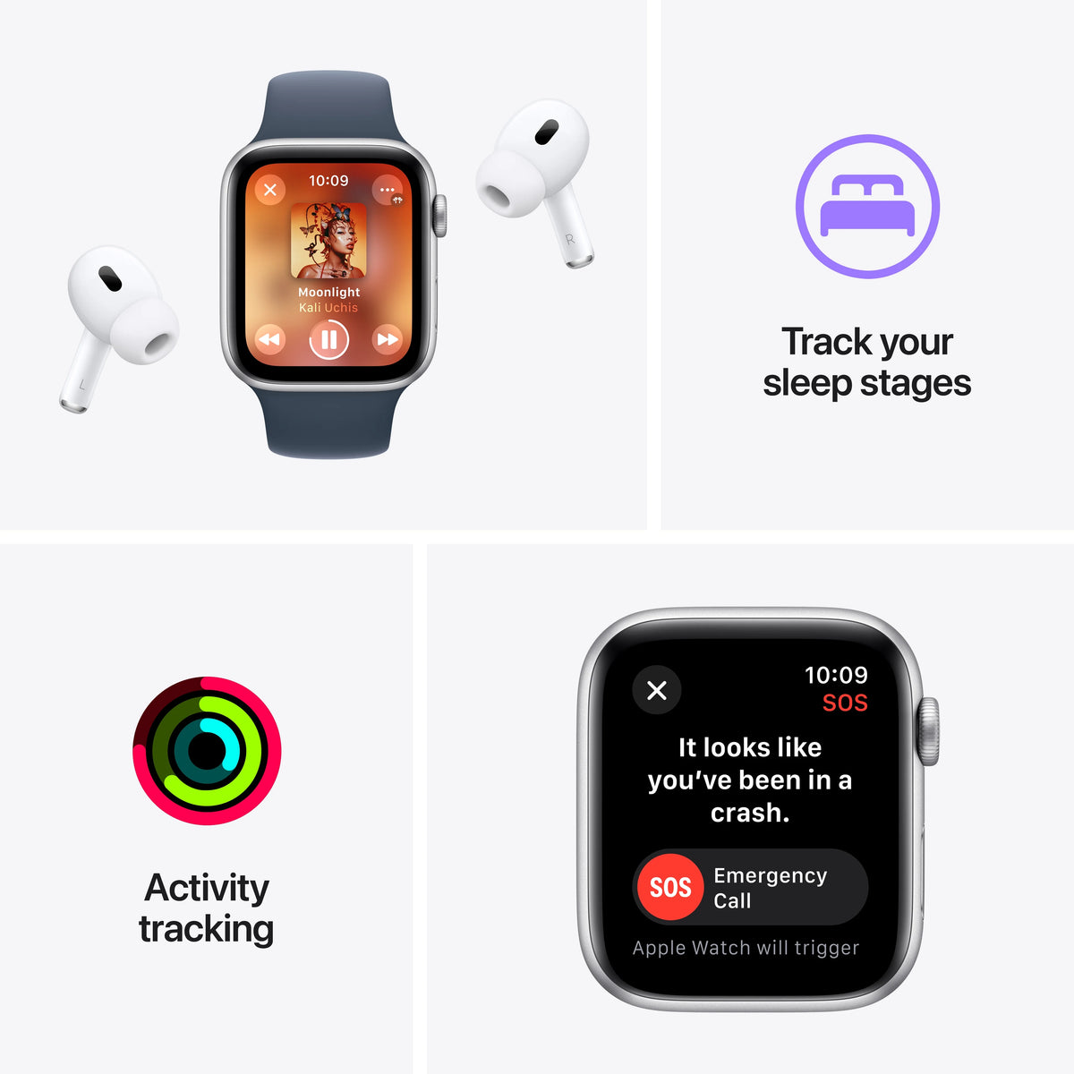 Midnight Aluminum 40mm Smartwatch with Sport Band M911