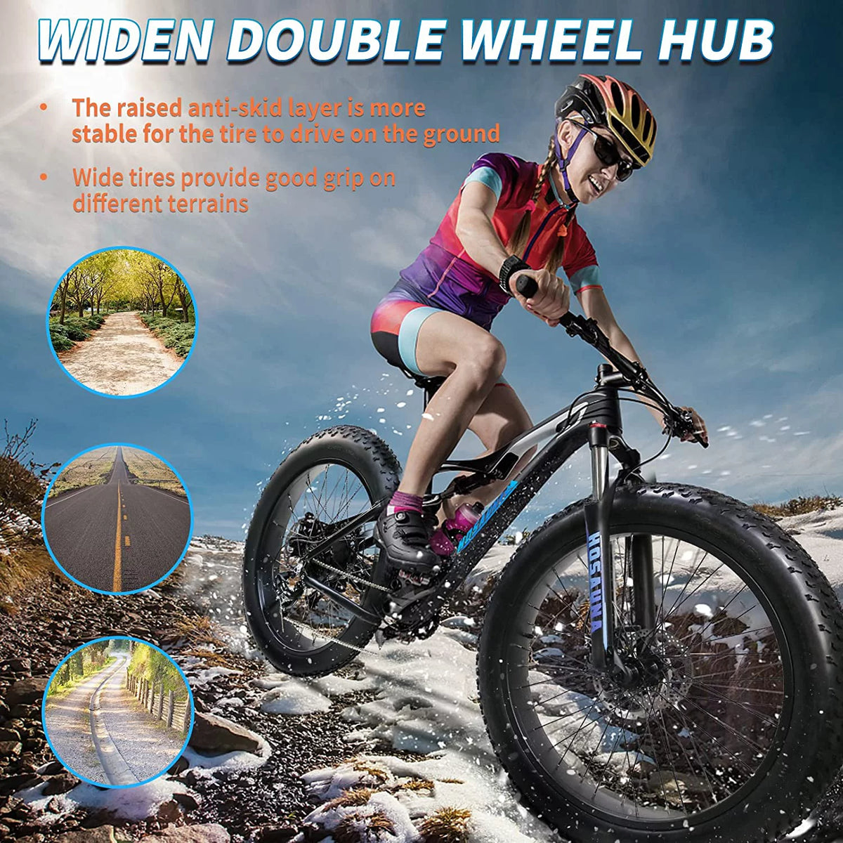 500W 26'' Fat Tire Electric Mountain Bike L50946