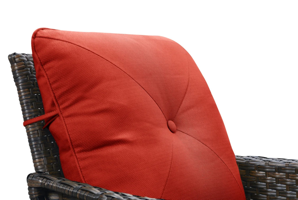Red Cushioned Patio Chair Set of 2 V494242