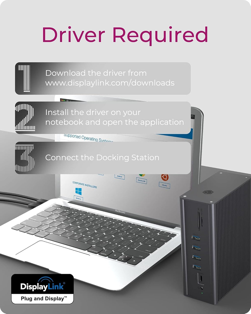 Universal 16 in 1 USB C Docking Station with Dual 4K HDMI, VGA, Ethernet, SD/TF Y881