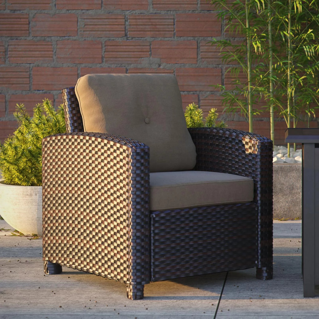 Outdoor Wicker Club Chair J265129