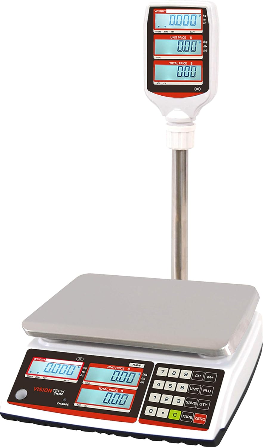 Price Computing Scale, 60lb Capacity, 0.01lb Readability X90523