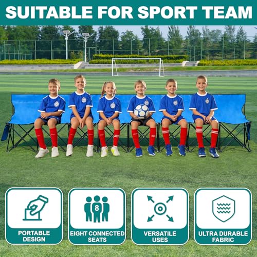 Portable Folding 6 Seats Soccer Bench with Bag B662330