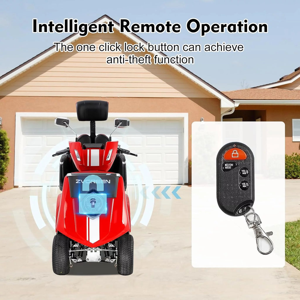 4 Wheel 800W Mobility Scooter 500 lb Capacity W6032
