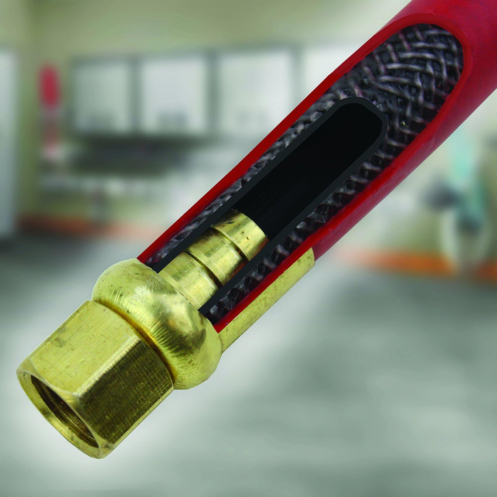 Steel Dual Arm Auto-Retractable Air Hose Reel, 3/8" x 50 ft. Rubber Hose, 300 Max PSI G960