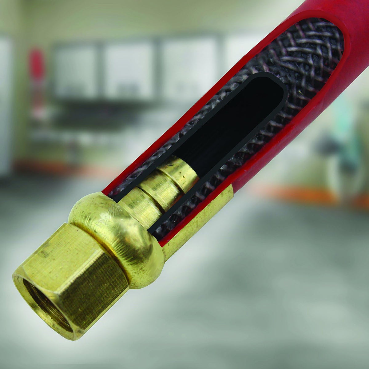 Steel Dual Arm Auto-Retractable Air Hose Reel, 3/8" x 50 ft. Rubber Hose, 300 Max PSI G960