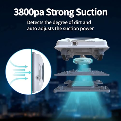 Window Cleaner Robot Double-Sided Spray Water 3800Pa Suction R7821