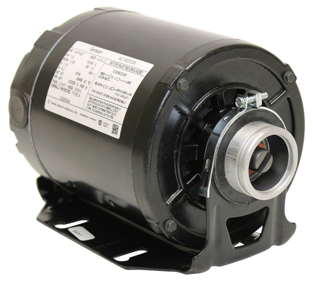 Carbonator Pump Motor 1725 RPM 115 Volts 1/3 HP I9125